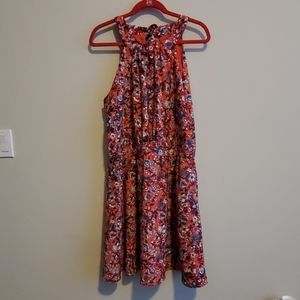 Floral LOFT Outlet Dress with tie back